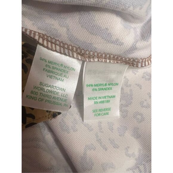 New Lilly Pulitzer Marlena Upf 50+ Button Down Rattan Walk On The Wild Side XL - Picture 6 of 9